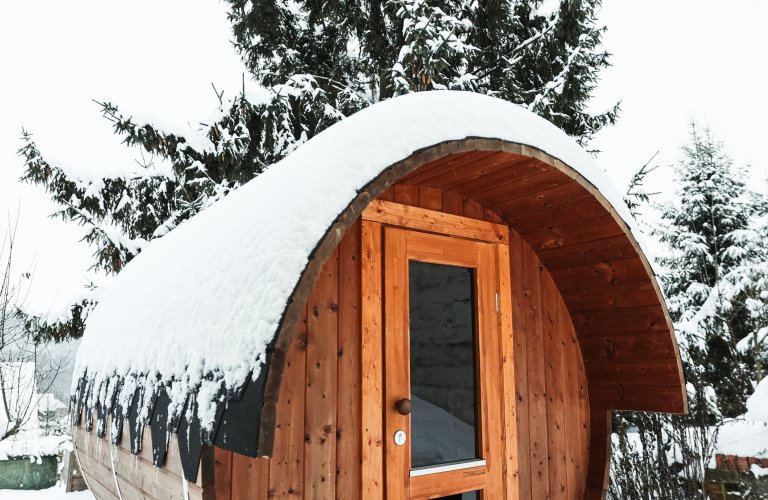 Ferienhaus Das Haus am Wald, mit Fass Sauna