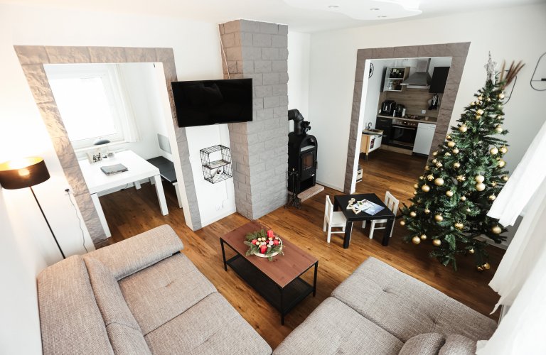 Ferienhaus Das Haus am Wald, mit Fass Sauna