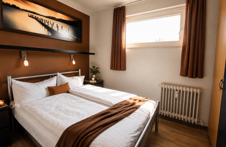 Ferienwohnung Morgennebel Lodge, mit Schwimmbad und Sauna