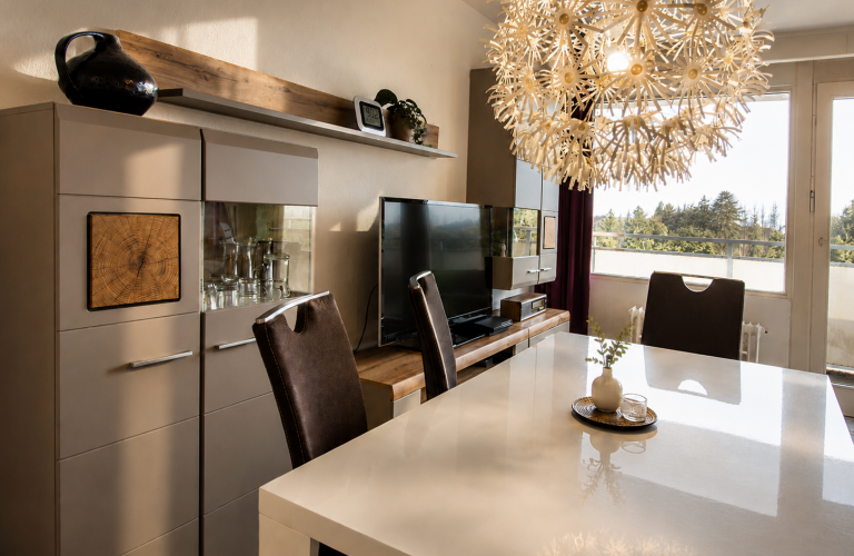 Ferienwohnung Morgennebel Lodge, mit Schwimmbad und Sauna
