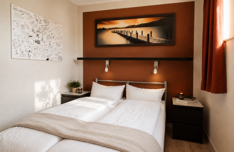 Ferienwohnung Morgennebel Lodge, mit Schwimmbad und Sauna